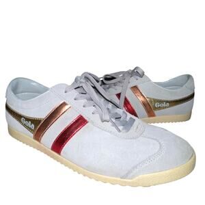 Gola Bullet Shimmer Sneakers Suede Leather Upper Metallic Shoes